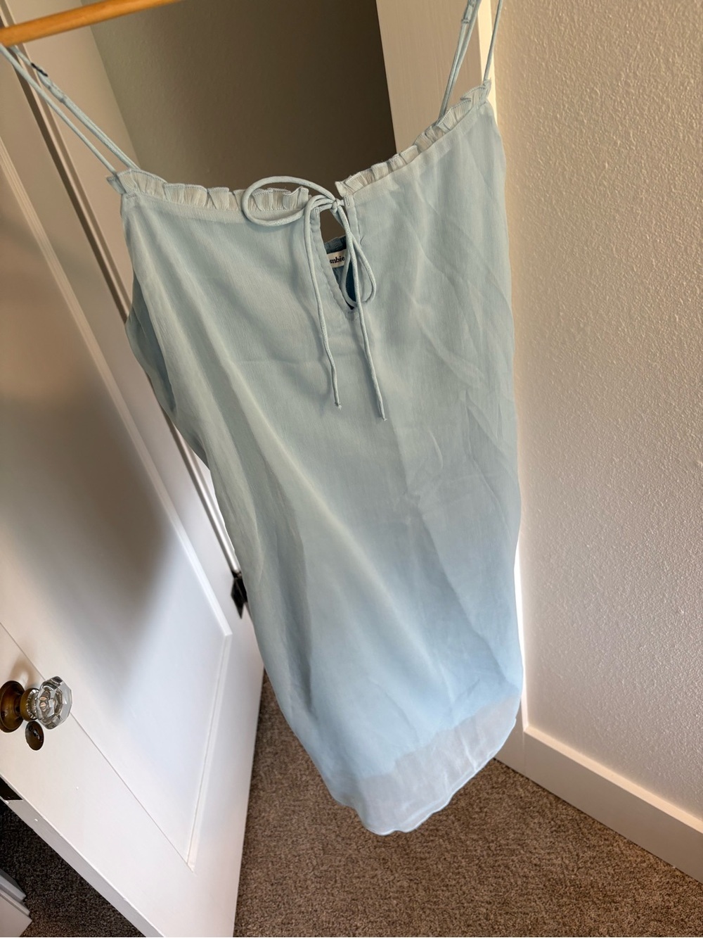 Abercrombie & Fitch Light Blue Tie-Front Slip - Picture 7 of 8
